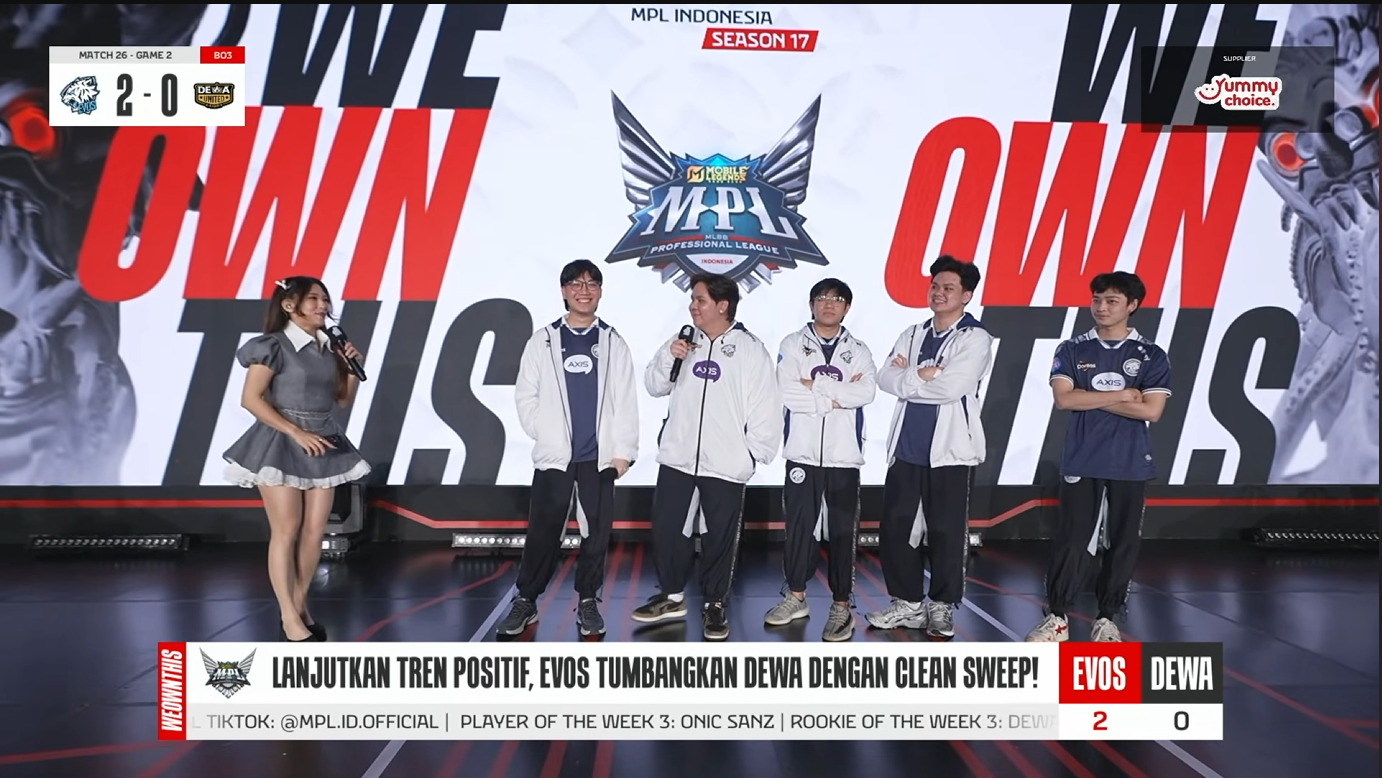 Hasil MPL ID S17 Week 4 Day 1: Dominasi ONIC dan Kebangkitan EVOS